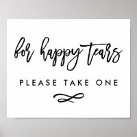 Chic Hand Letding Hochzeit glückliche Tränen druck