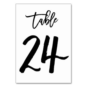 Chic Hand Letted Tischnummer Card   Tabelle 24