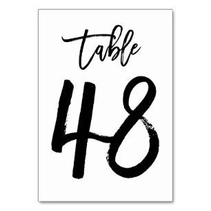 Chic Hand Letted Tischnummer Card   Tabelle 48