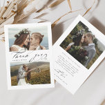 Chic Hand Letter 3 Foto Wedding Dankeskarte<br><div class="desc">Stilvolle moderne boho kalligraphische Hochzeit danke Ihnen Karte mit einem zusätzlichen Foto und Text auf der Rückseite. Sie können diese Karte für Hochzeiten,  Brautparty,  Verlobungen,  Jubiläen oder besondere Veranstaltungen verwenden. Klicken Sie auf die SCHALTFLÄCHE BLAUE DESIGN TOOL,  um eine erweiterte Anpassung dieses Designs zu erhalten.</div>