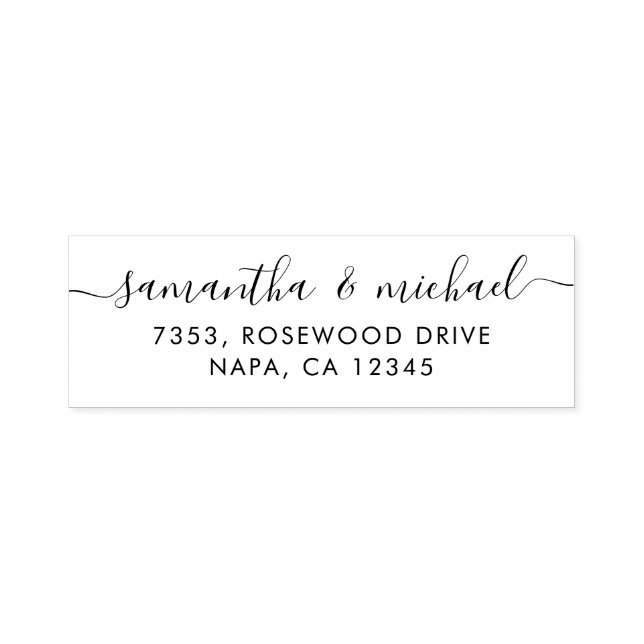 Chic Hand Letter Custom Rücksendeadresse Permastempel (Design)