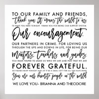 Chic Hand Letter Danke Message Poster