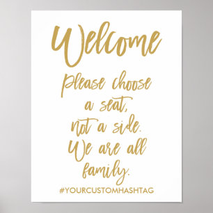 Chic Hand Letter Wedding Bitte wählen Sie einen Si Poster