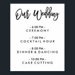 Chic Hand Letter Wedding Day of Schedule Poster<br><div class="desc">Hochzeitstag des Planers. Besuchen Sie den Shop,  um die passenden Artikel zu sehen.</div>