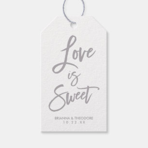 Chic Hand Letter Wedding Gif Tags Liebe ist süß Geschenkanhänger