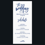 Chic Hand Letter Wedding Menu Navy Blue Menükarte<br><div class="desc">In unserem Online-Shop können Sie mehr Stücke in diesem Design sehen!</div>