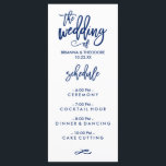 Chic Hand Letter Wedding Menu Navy Blue Menükarte<br><div class="desc">In unserem Online-Shop können Sie mehr Stücke in diesem Design sehen!</div>