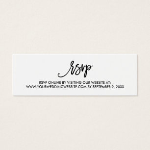 Chic Hand Letter Wedding RSVP Online Card
