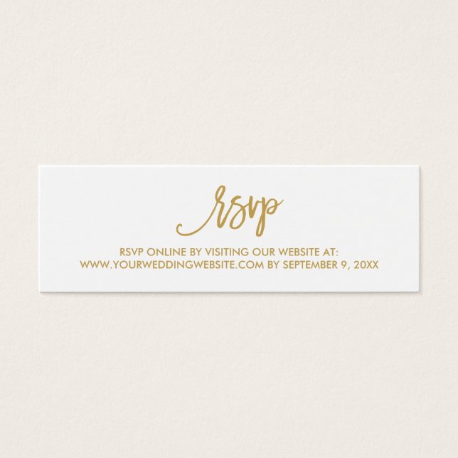 Chic Hand Letter Wedding RSVP Online Card (Vorderseite)