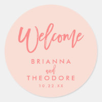 Chic Hand Letter Wedding Welcome Sticker | Koralle