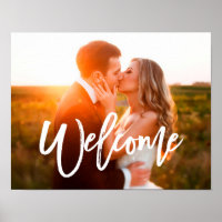 Chic Hand Letter Welcome Foto Poster