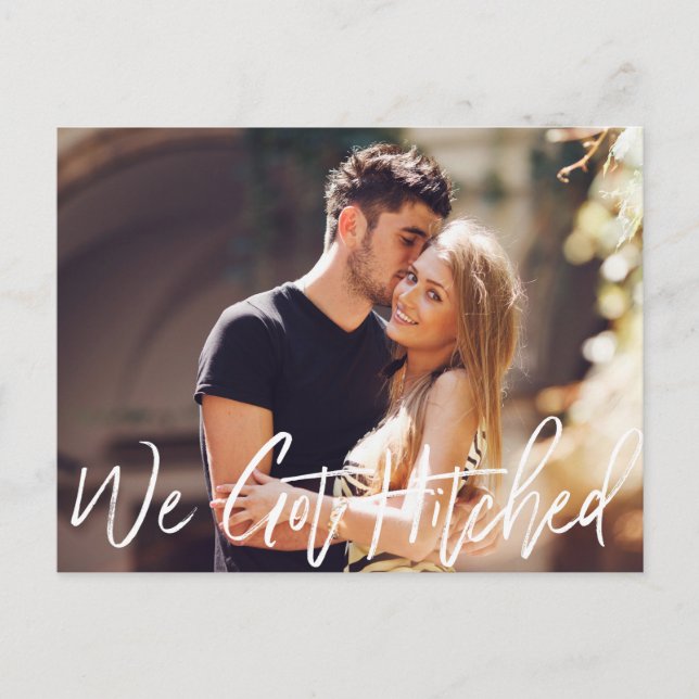 Chic Hand Letter Wir Got Ankündigung (Vorderseite)