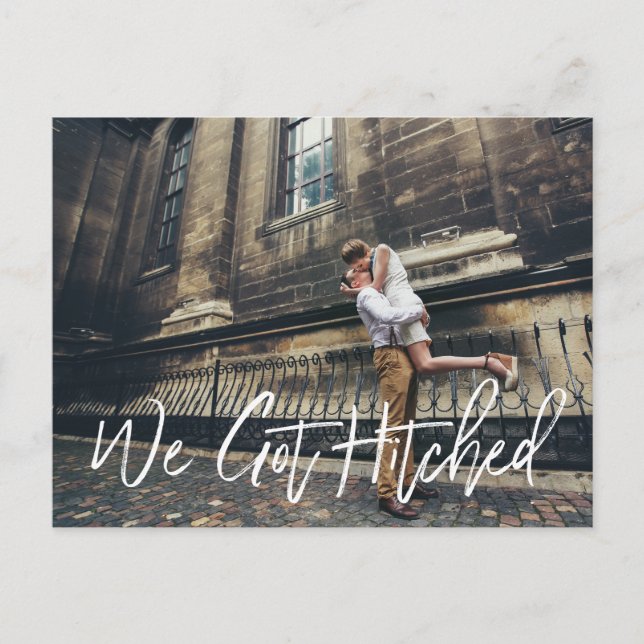 Chic Hand Letter Wir Got Ankündigung (Vorderseite)