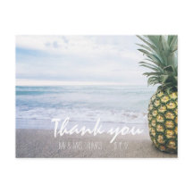 Chic Hand Lettered Ananas Danke Postcard