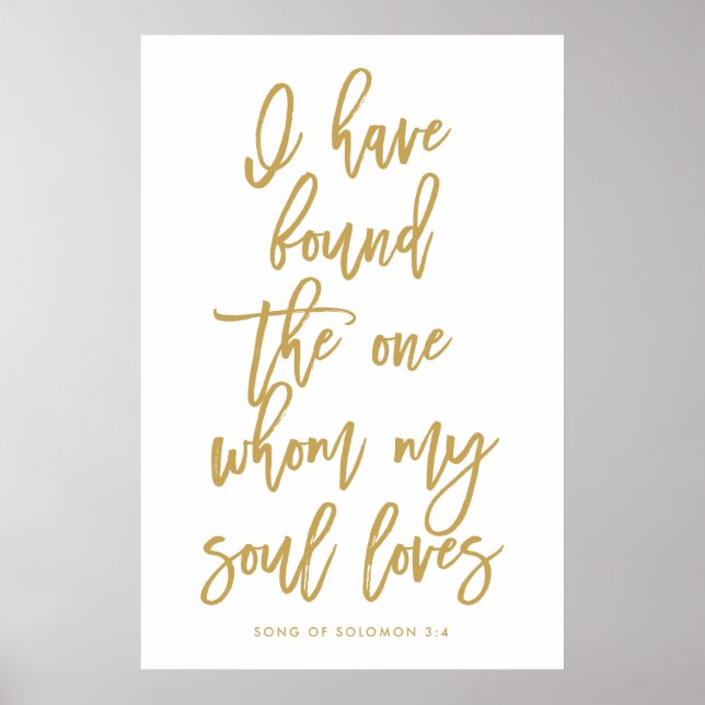 Chic Hand Lettered Ich habe das Ein Zeichen gefund Poster (Vorne)