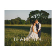 Chic Hand Lettered Wedding DANK YOU white