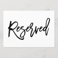 Chic Hand Lettered Wedding Reservierte Zeichen