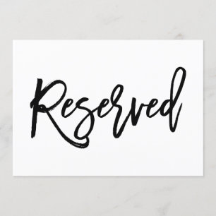 Chic Hand Lettered Wedding Reservierte Zeichen Einladung