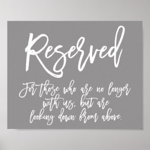 Chic Hand Letters Sign Vorbehalten Poster