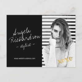 Chic Handgeschriebenes Fashion Stylist Schauspiele Postkarte