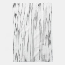 Chic handgezogen Streifen schwarz-weiß Küchenhandt Geschirrtuch