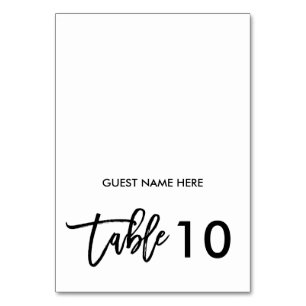 Chic-Handmit buchstaben gekennzeichnete Tischnummer