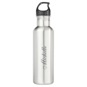 Chic Handwriting Klassisches Schlichtes Minimalist Edelstahlflasche