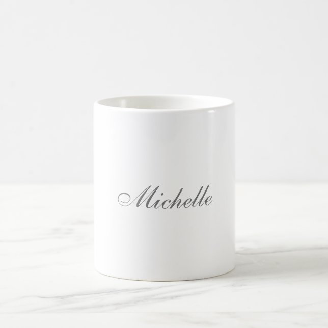 Chic Handwriting Klassisches Schlichtes Minimalist Kaffeetasse (Mittel)