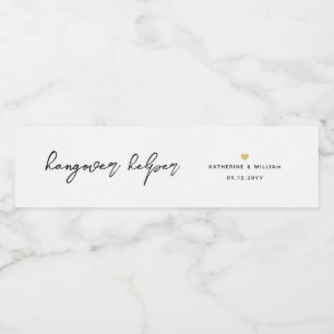 Chic Hangover Helper Wasserflaschenetikett