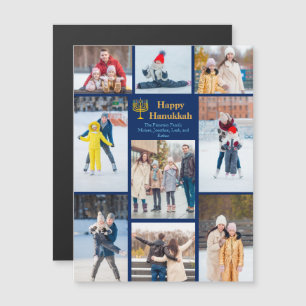 Chic Happy Hanukkah Familie Foto Collage Magnet