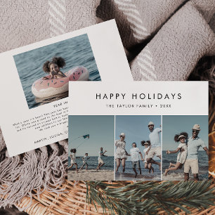 Chic Happy Holidays Year in Review 4 Foto Feiertagskarte