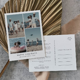 Chic Happy Holidays Year in Review 4 Foto Feiertagspostkarte