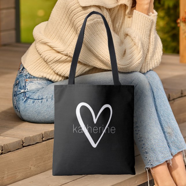 Chic Heart Personalisiert Black (Von Creator hochgeladen)