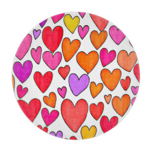 Chic Hearts Elegante: Blickvolle Liebe Schneidebrett