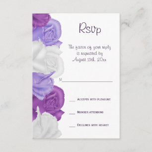 Chic Heirloom Rose Hochzeit RSVP Karte