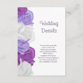 Chic Heirloom-Rose Hochzeitsdetails Begleitkarte