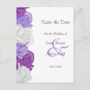 Chic Heirloom-Rose Save the Date Ankündigungspostkarte