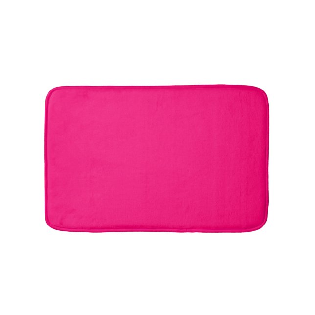 Chic heiß rosa Fuchsia solide schlicht elegante mo Badematte (Vorderseite)