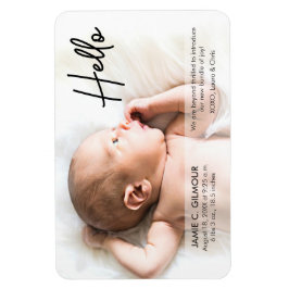 Chic Hello Introducing Baby mit dem Foto Name Magnet