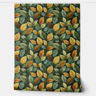 Chic Herbstterracotta orange gelber Salbei Fall Tapete