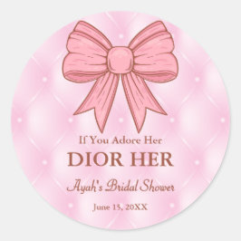 Chic High End Parfüm Thema Rosa Gastgeschenk Runder Aufkleber