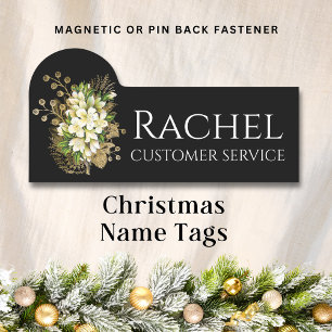 Chic Holiday Floral Bouquet Personalisierter Name Namensschild
