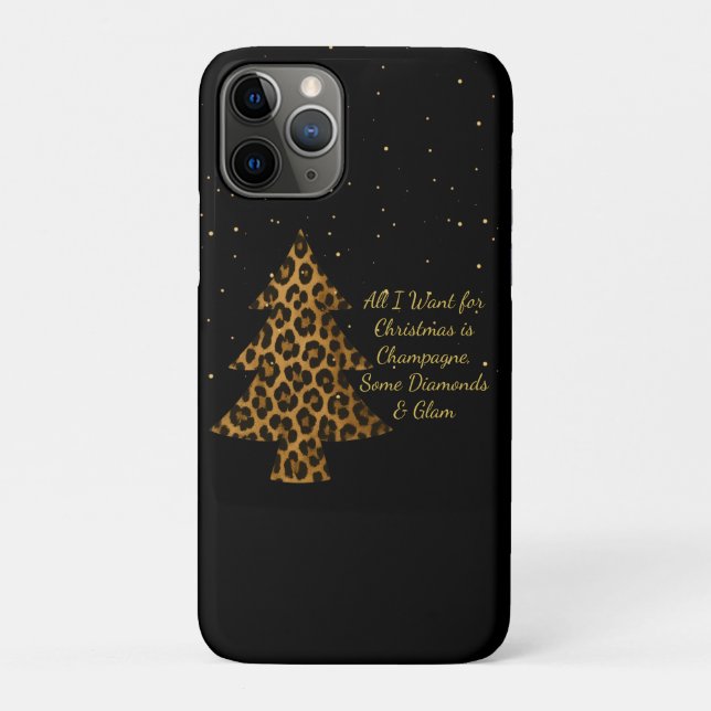 Chic Holiday Leopard Tree Design Case-Mate iPhone Hülle (Rückseite)