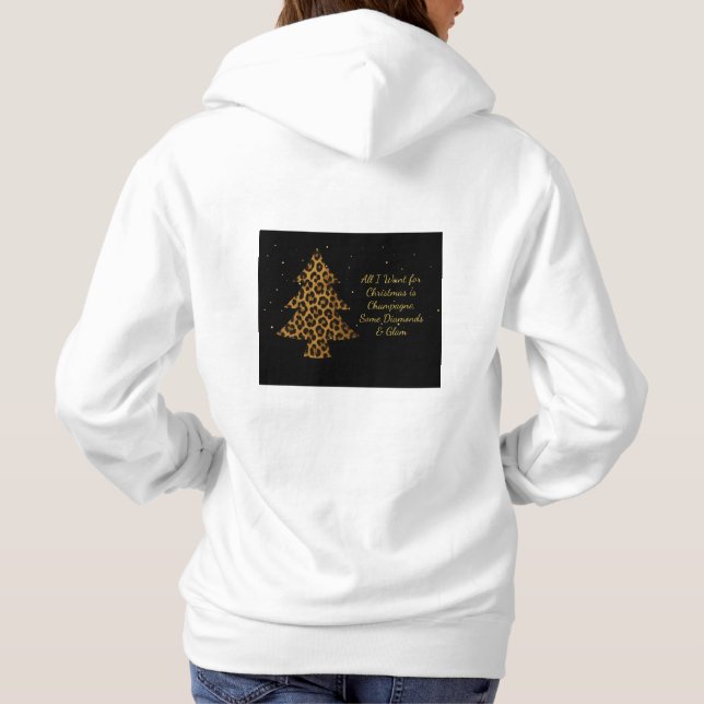 Chic Holiday Leopard Tree  Hoodie (Rückseite)