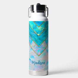 Chic holographic mädchenhaft stylish blau trinkflasche