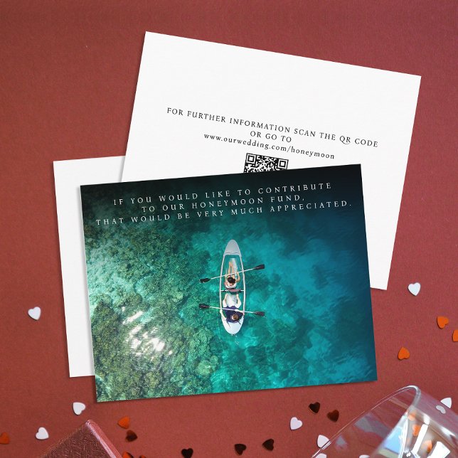 Chic Honeymoon Fund Spenden QR Code Begleitkarte (Von Creator hochgeladen)