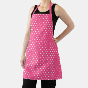 Chic Hot Pink Polka Dot Pattern Schürze
