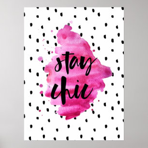 Chic Hot Pink Poster bleibe