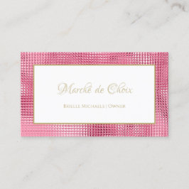 Chic Hot Pink und Gold Glitz und Glam Boutique Visitenkarte