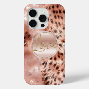 Chic Hübsch Girly Rose Gold Leopard Case-Mate iPhone Hülle
